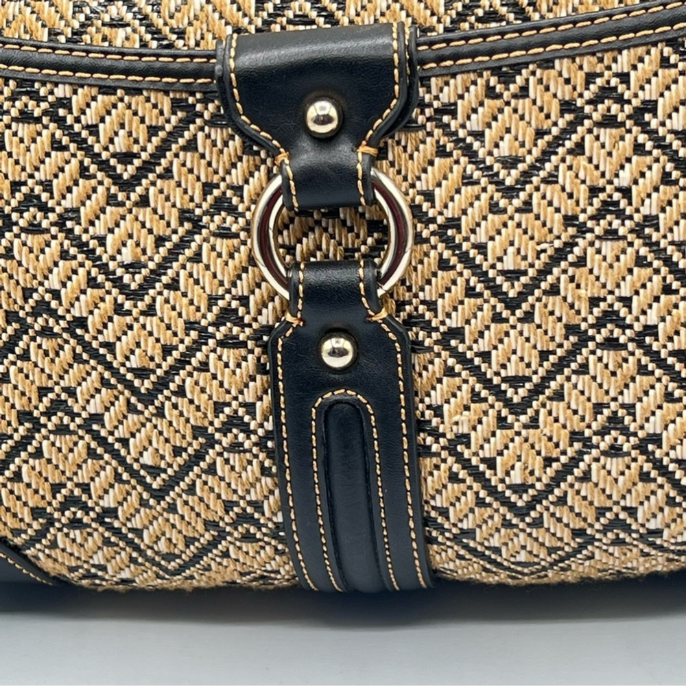 Etienne Aignee Canvas Leather Shoulder Bag Satchel Purse - Picture 5 of 14